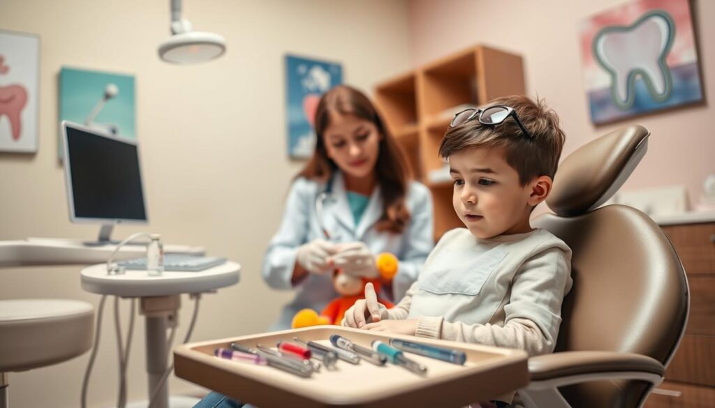 Parent helping child with a loose tooth safely at home.